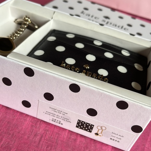 kate spade ♠️ Cheers Boxed Cardholder And Keyfob Set - Picture 12 of 13